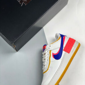 Nike Air Force 1 Shadow White Flash Crimson-Dark Sulfur-Astronomy Blue