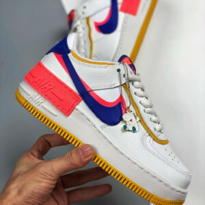 Nike Air Force 1 Shadow White Flash Crimson-Dark Sulfur-Astronomy Blue