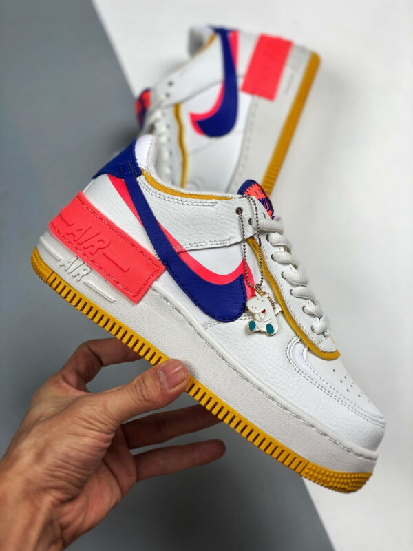 Nike Air Force 1 Shadow White Flash Crimson-Dark Sulfur-Astronomy Blue