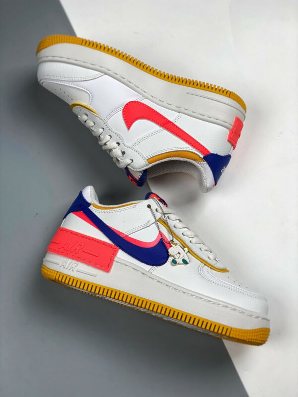 Nike Air Force 1 Shadow White Flash Crimson-Dark Sulfur-Astronomy Blue