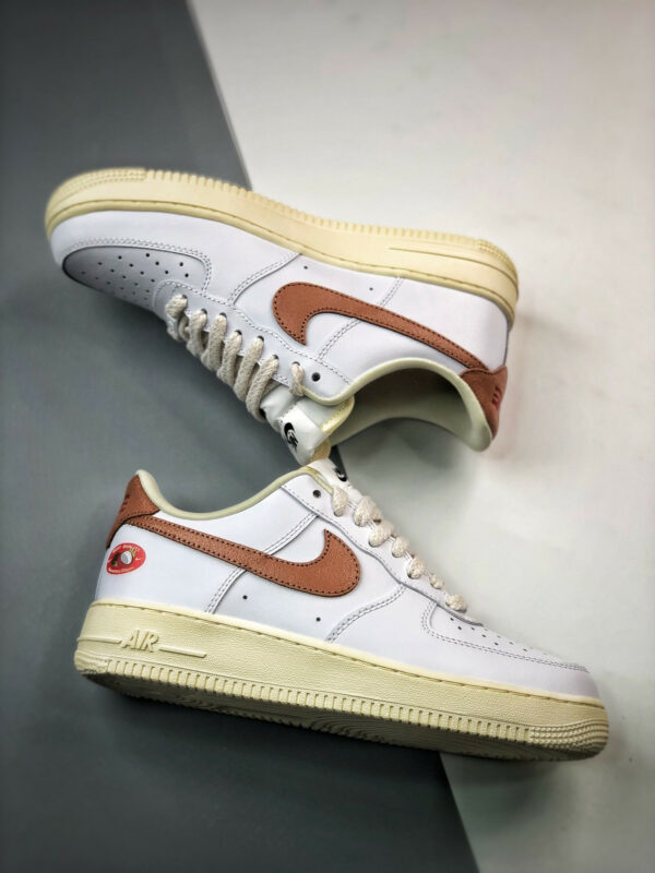 Nike Air Force 1 White Archaeo Brown-Coconut Milk DJ9943-101 For Sale