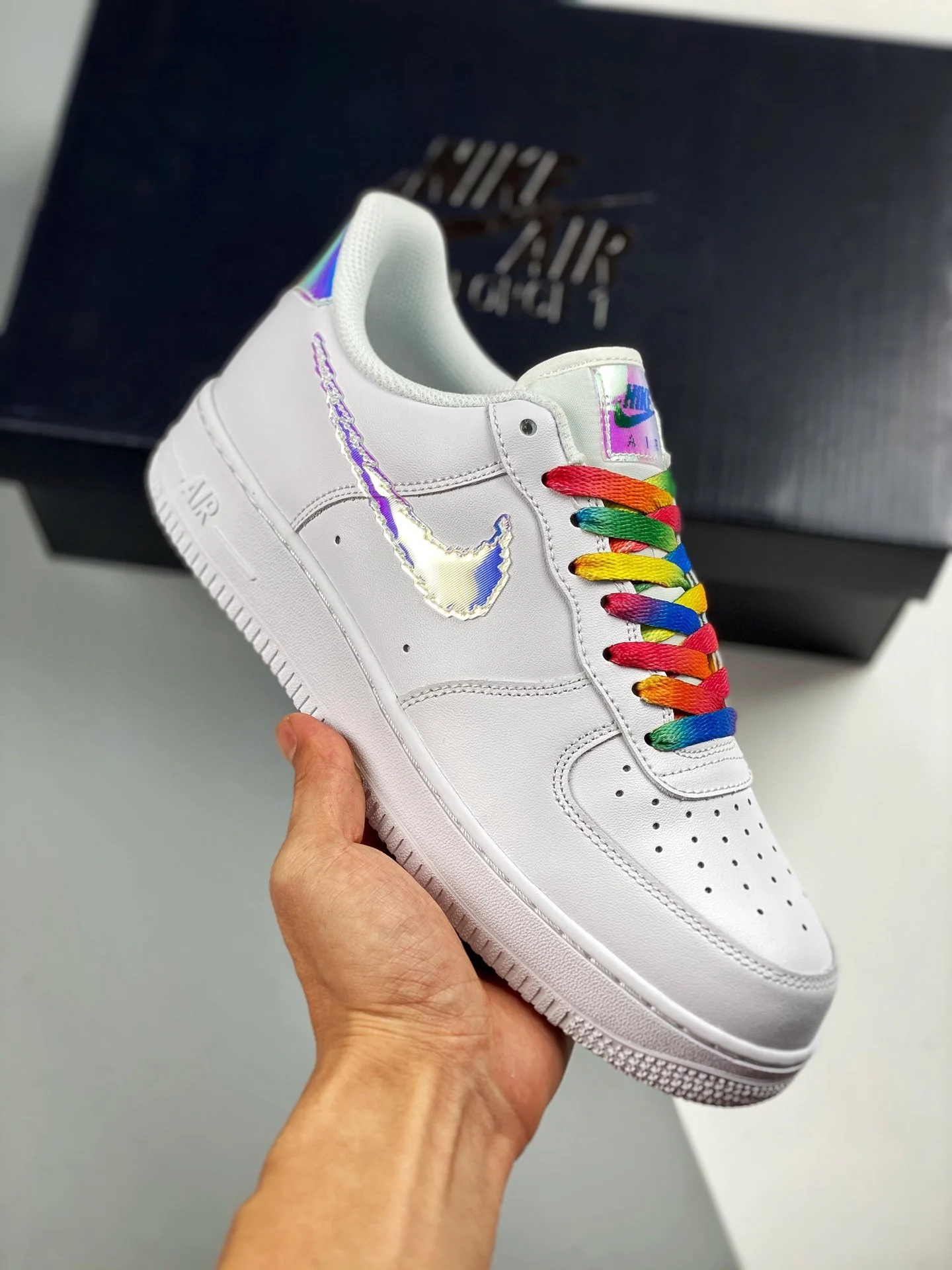 Nike Air Force 1 White Iridescent Pixel CV1699-100 For Sale