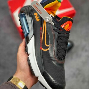 Nike Air Max 2090 Dark Grey Black-Chile Red-University Gold On Sale