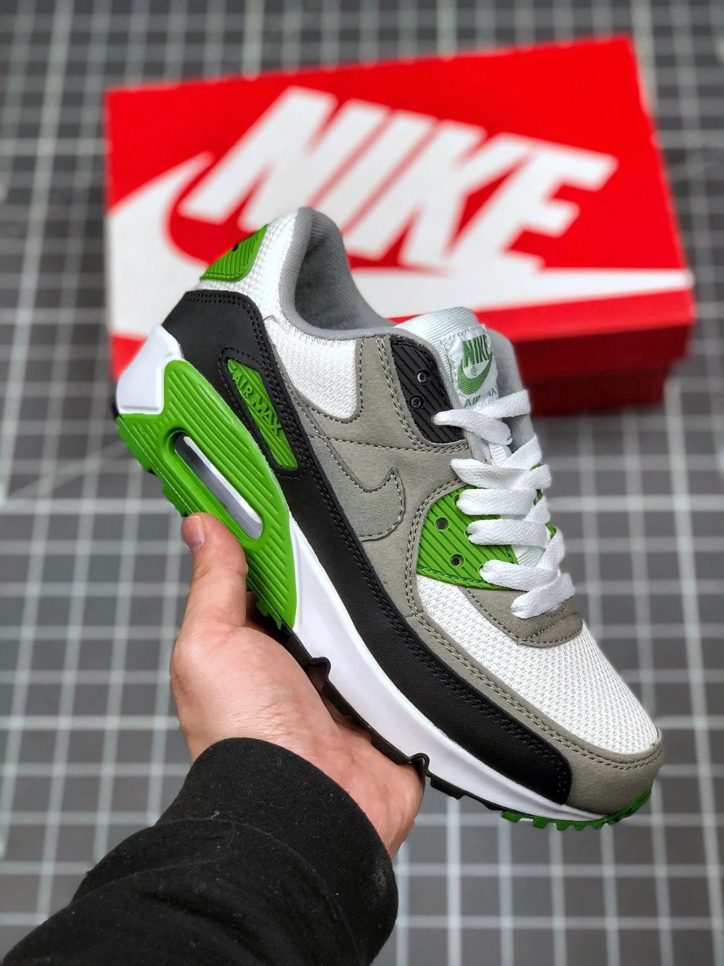 Nike Air Max 90 Chlorophyll White Chlorophyll-Black For Sale