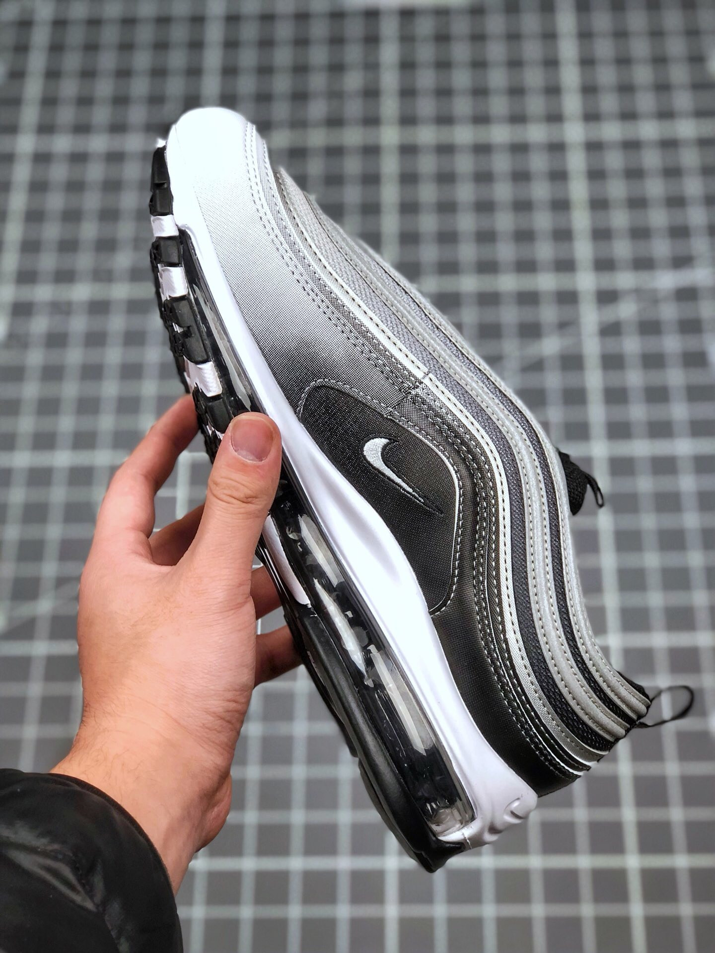 Nike Air Max 97 Black Black-Reflect Silver-White On Sale