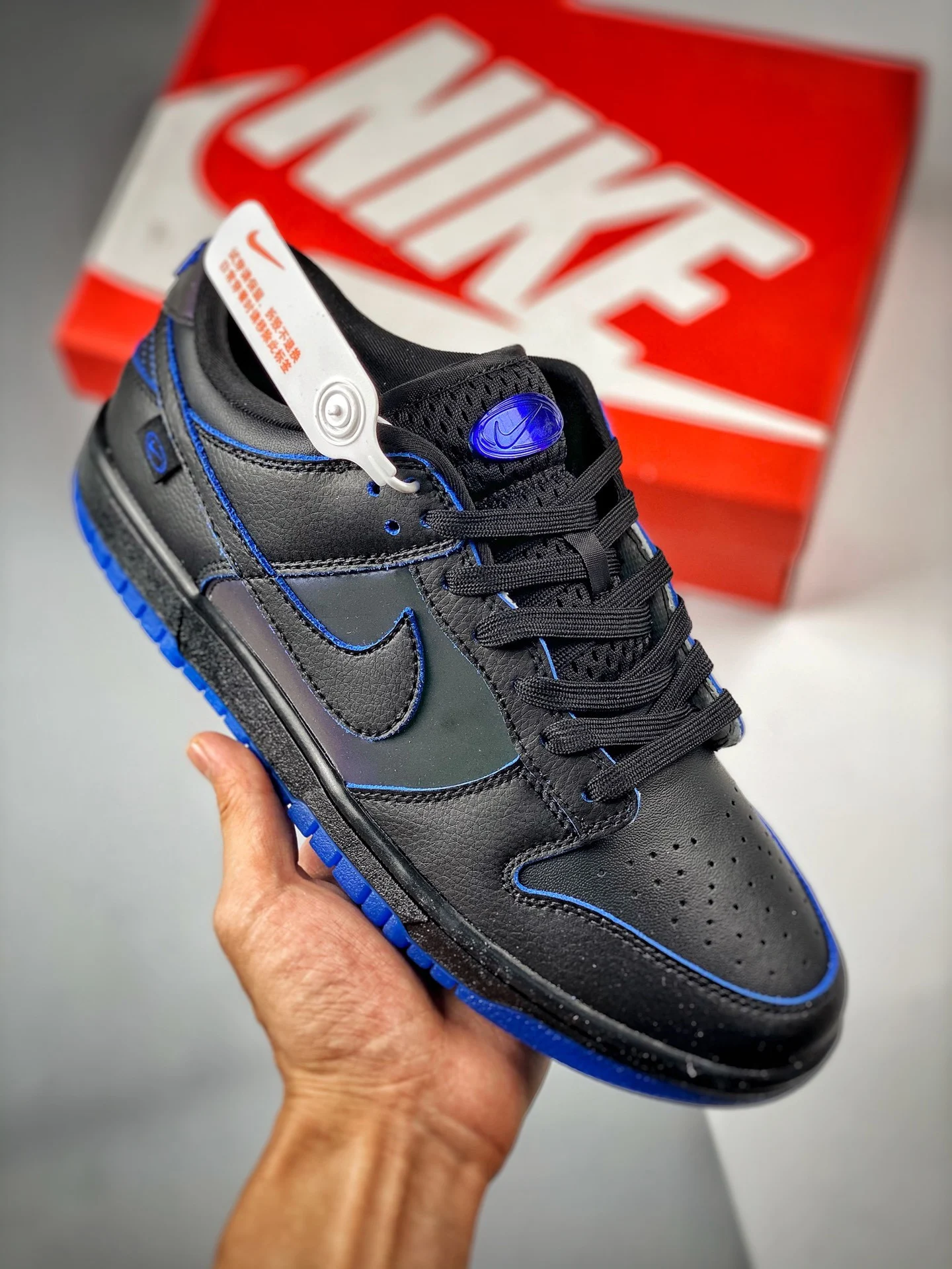 Nike Dunk Low Black Game Royal FB1842-001 For Sale