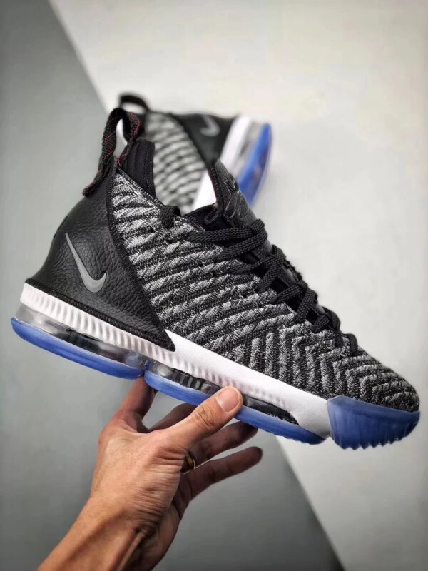 Nike LeBron 16 Oreo Black Metallic Silver-White For Sale