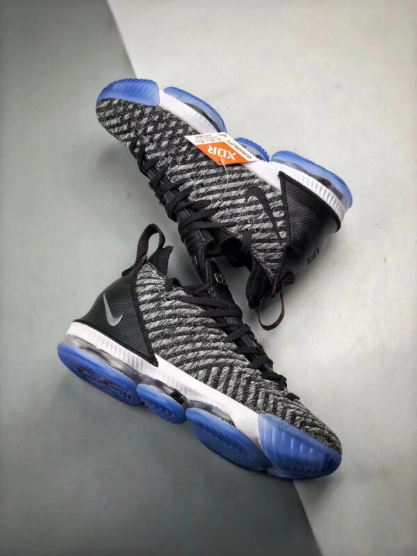 Nike LeBron 16 Oreo Black Metallic Silver-White For Sale