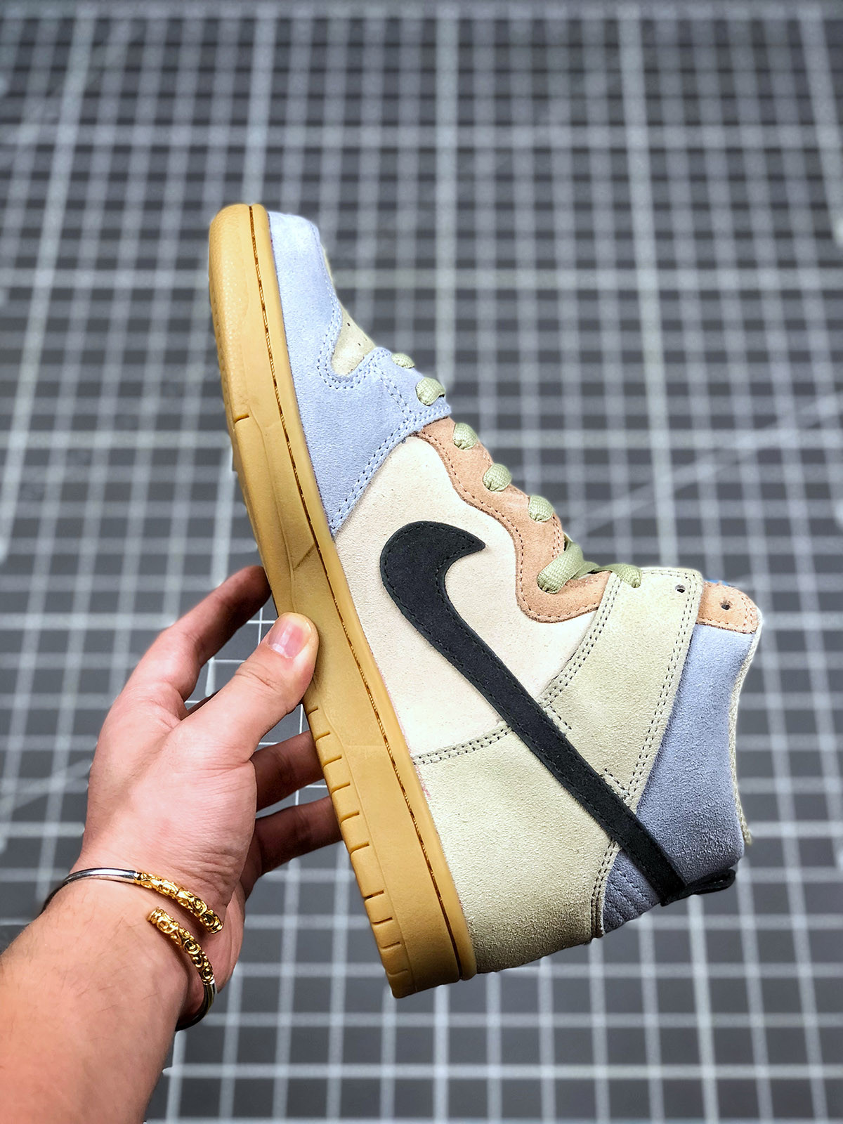 Nike SB Dunk High Spectrum Particle Grey Black-Terra Blush For Sale