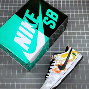 Nike SB Dunk Low Raygun Tie-Dye White Orange Flash For Sale