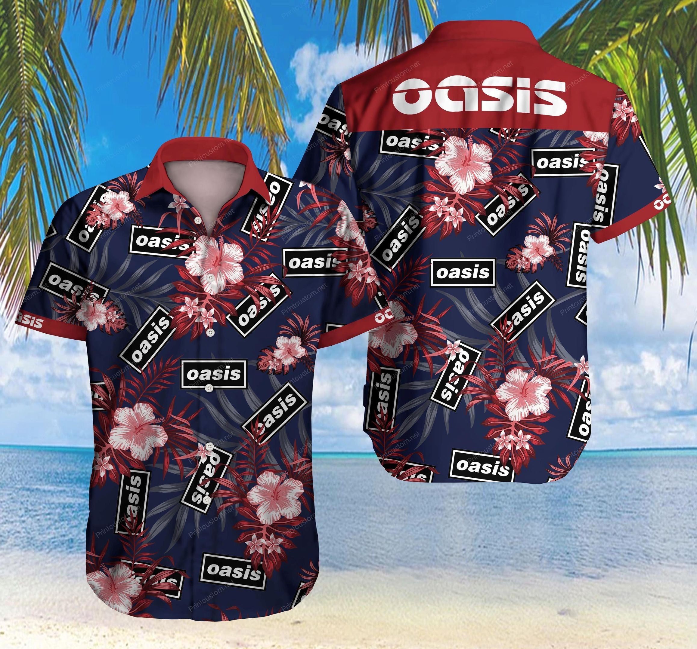 Oasis Floral Hawaiian Shirt Outfit Summer Beach