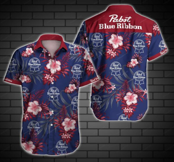 Pabst Blue Ribbon Ii Hawaiian Shirt