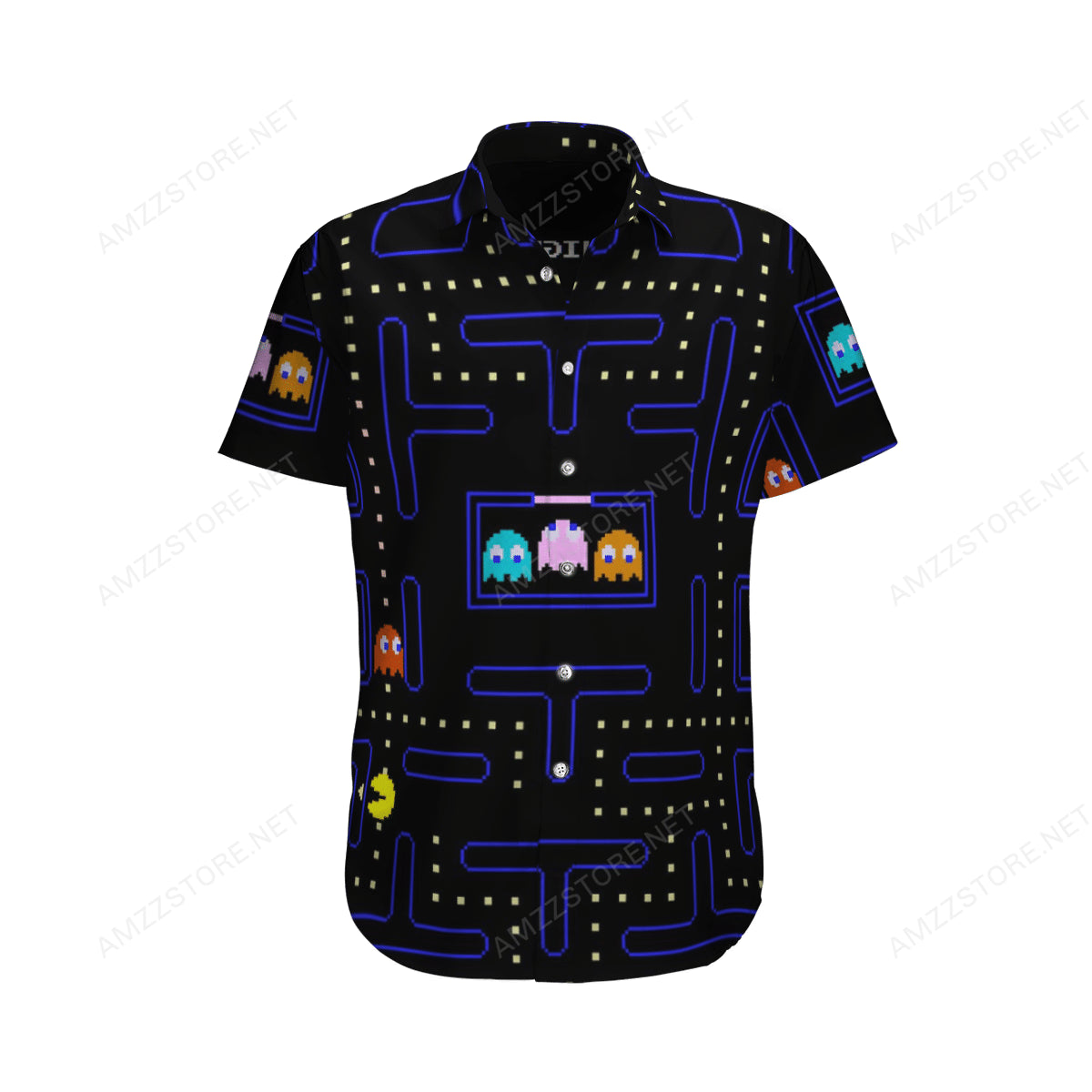 Pacman Video Game Hawaiian Shirt Outfit Beach Summer