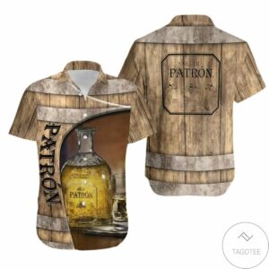 Patron Tequila Barrel Hawaiian Shirt