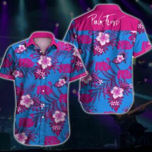 Pink Floyd Floral Hawaiian Shirt