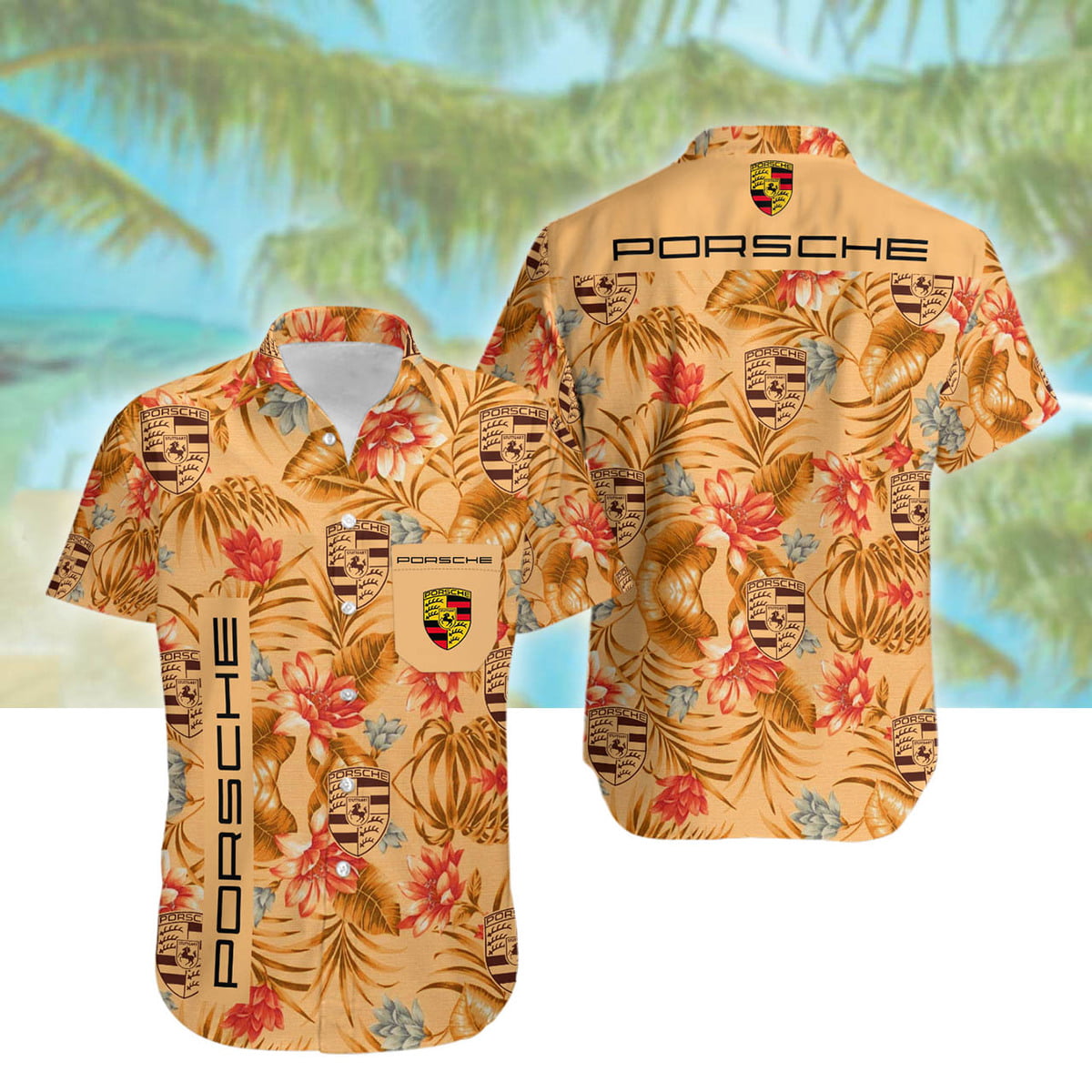 Porsche Hawaiian Shirt Outfit Summer Beach