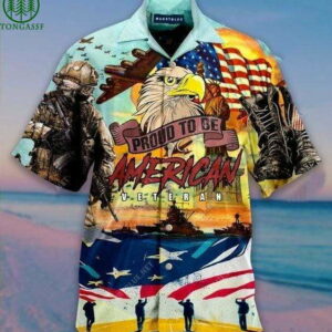 Proud To Be American Veteran Hawaiian Shirt