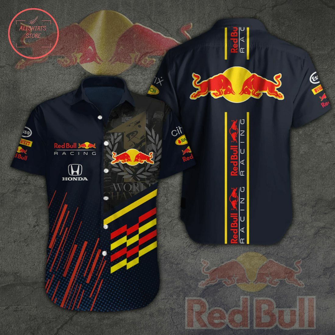 Red Bull Honda Racing Team Hawaiian Shirt