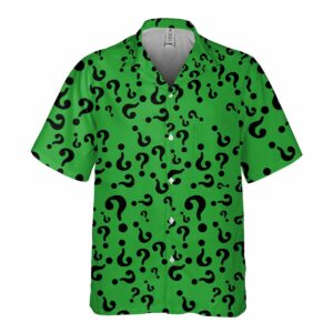 Riddler Supervillain Green Hawaiian Shirt