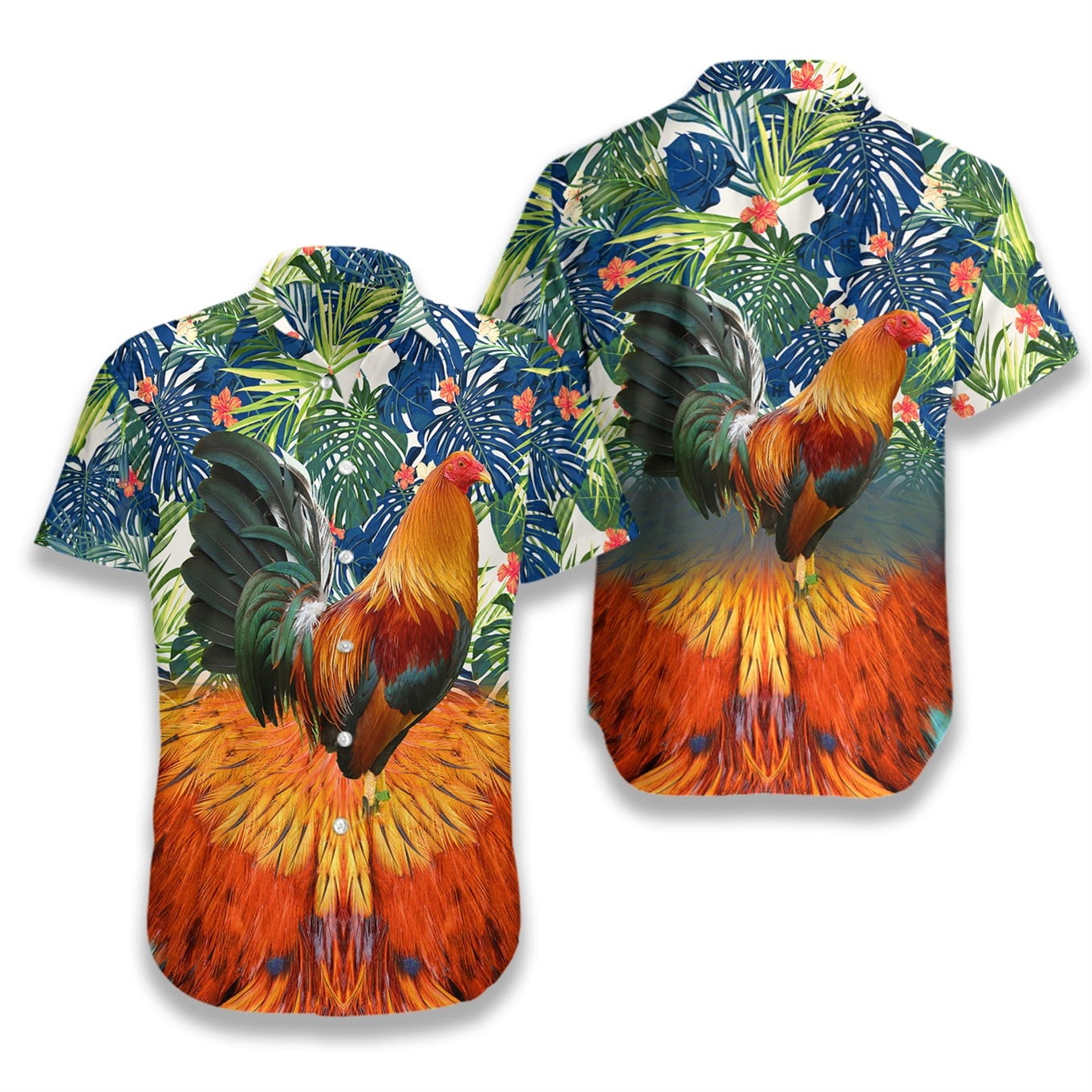 Rooster Hawaiian Shirt Outfit Beach Summer