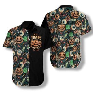 Scary Pumpkin For Men Custom Hawaiian Shirt