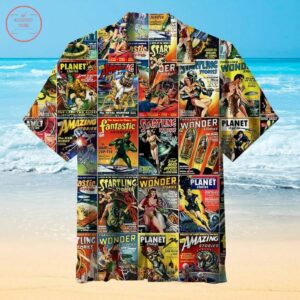 Science Fiction Magazine Hawaiian Shirt