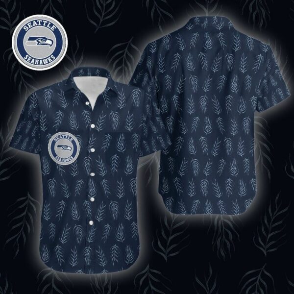 Seattle Seahawks Dark Tone Hawaiian Shirt