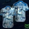 Sharks Lovers Floral Blue Ocean Hawaiian Shirt