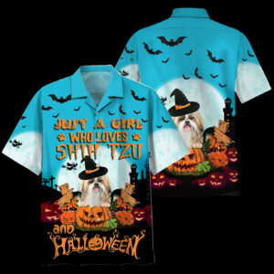 Shih Tzu Hallloween Hawaiian Shirt