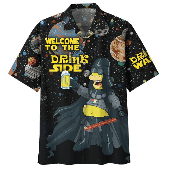 Simpson Darth Vader Welcom To The Drink Side Hawaiian Shirt