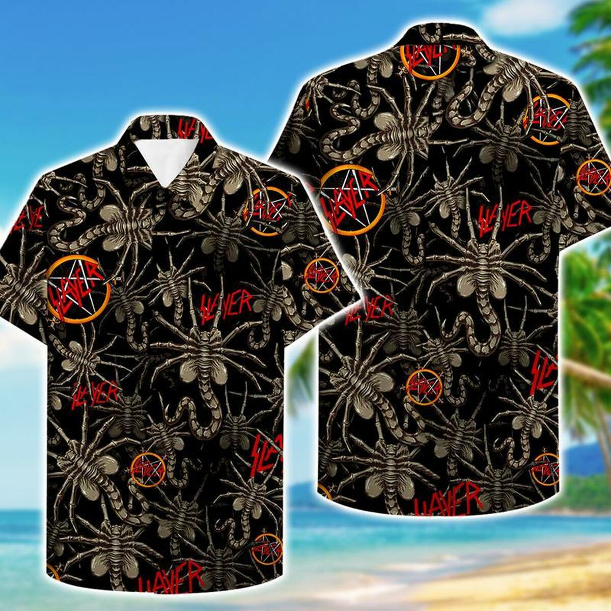 Slayer Scorpion Hawaiian Shirt Summer Beach Outfit