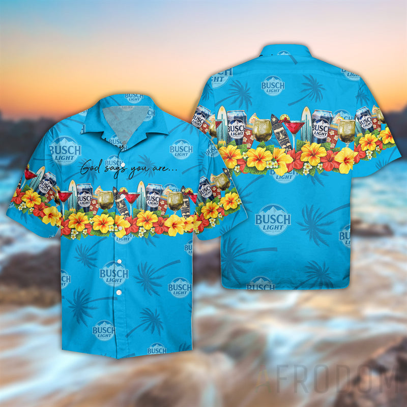 Busch Light Hawaiian Shirt Outfit Summer Beach