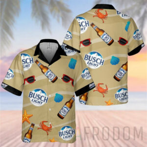 Seafood Busch Light Hawaiian Shirt