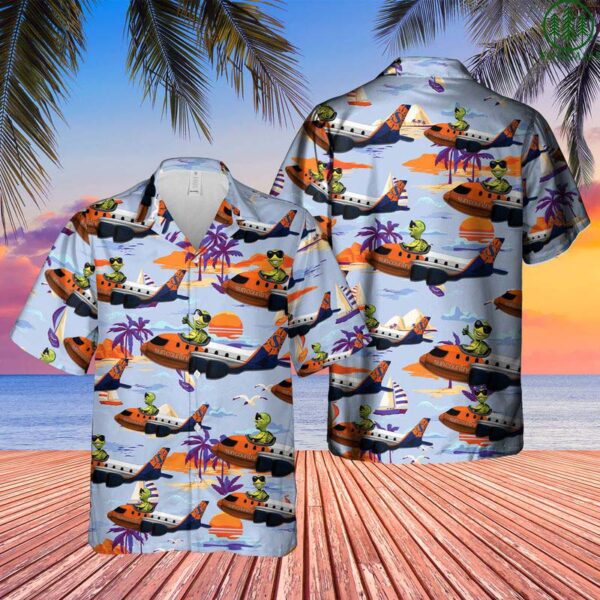 Sun Country Airlines Turtle On Boeing Hawaiian Shirt