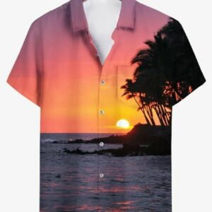 Sunset By The Ocean Hawaiian Shirt