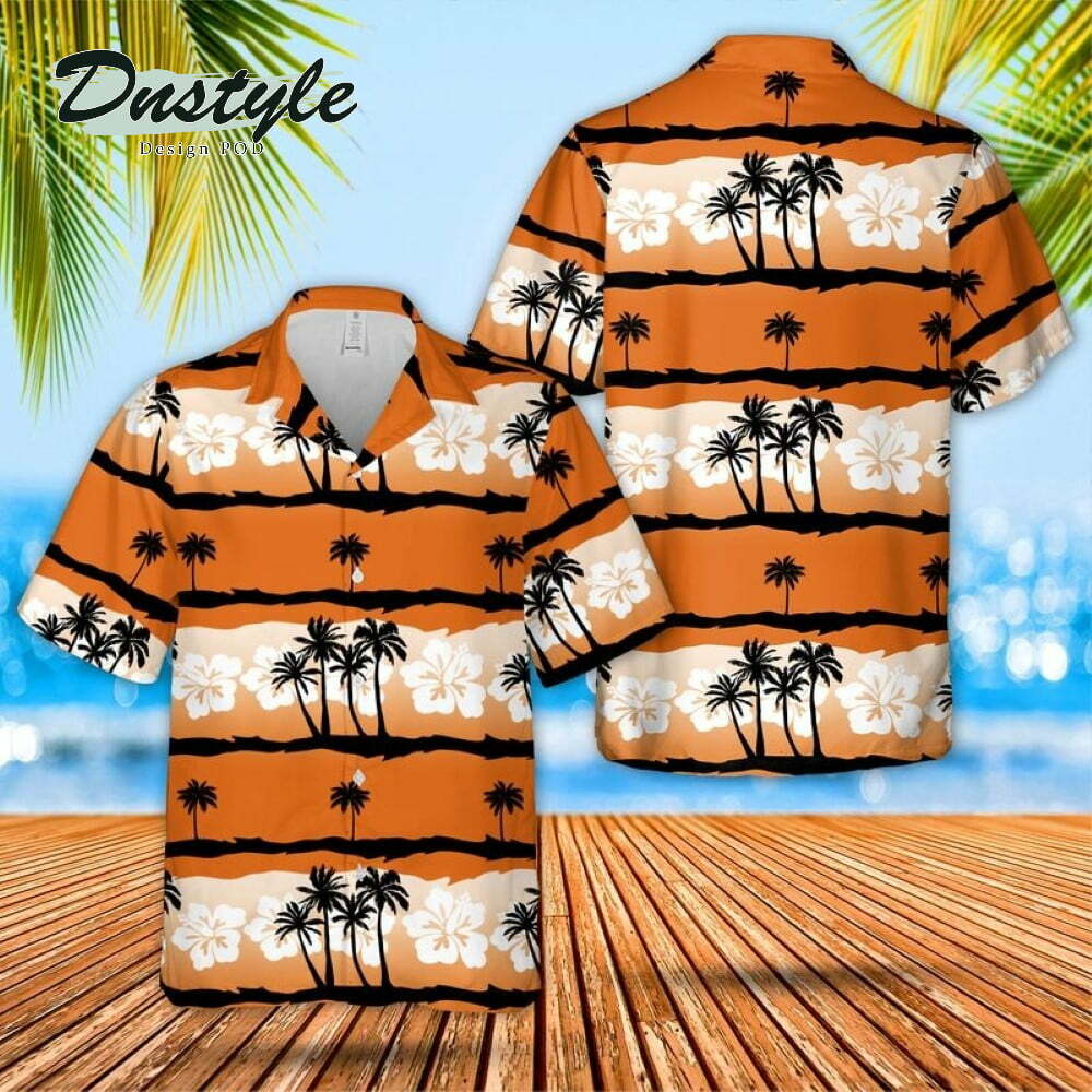 Sunset Palm Tree Pattern Hawaiian Shirt