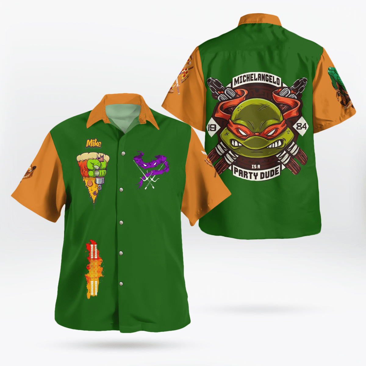 Teenage Mutant Ninja Turtles Michelangelo Hawaiian Shirt