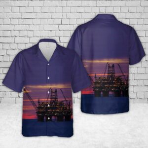 Thunder Horse Semisubmersible Platform Offshore Oil And Gas In The Us Gulf Of Mexico Hawaiian Shirt