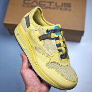 Travis Scott x Nike Air Max 1 Saturn GoldTea Tree Mist-Tent DO9392-700 For Sale