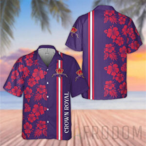 Tropical Hibiscus Crown Royal Hawaiian Shirt