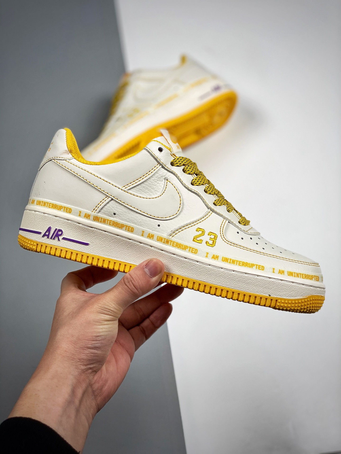 Uninterrupted x Nike Air Force 1 White Yellow For Sale