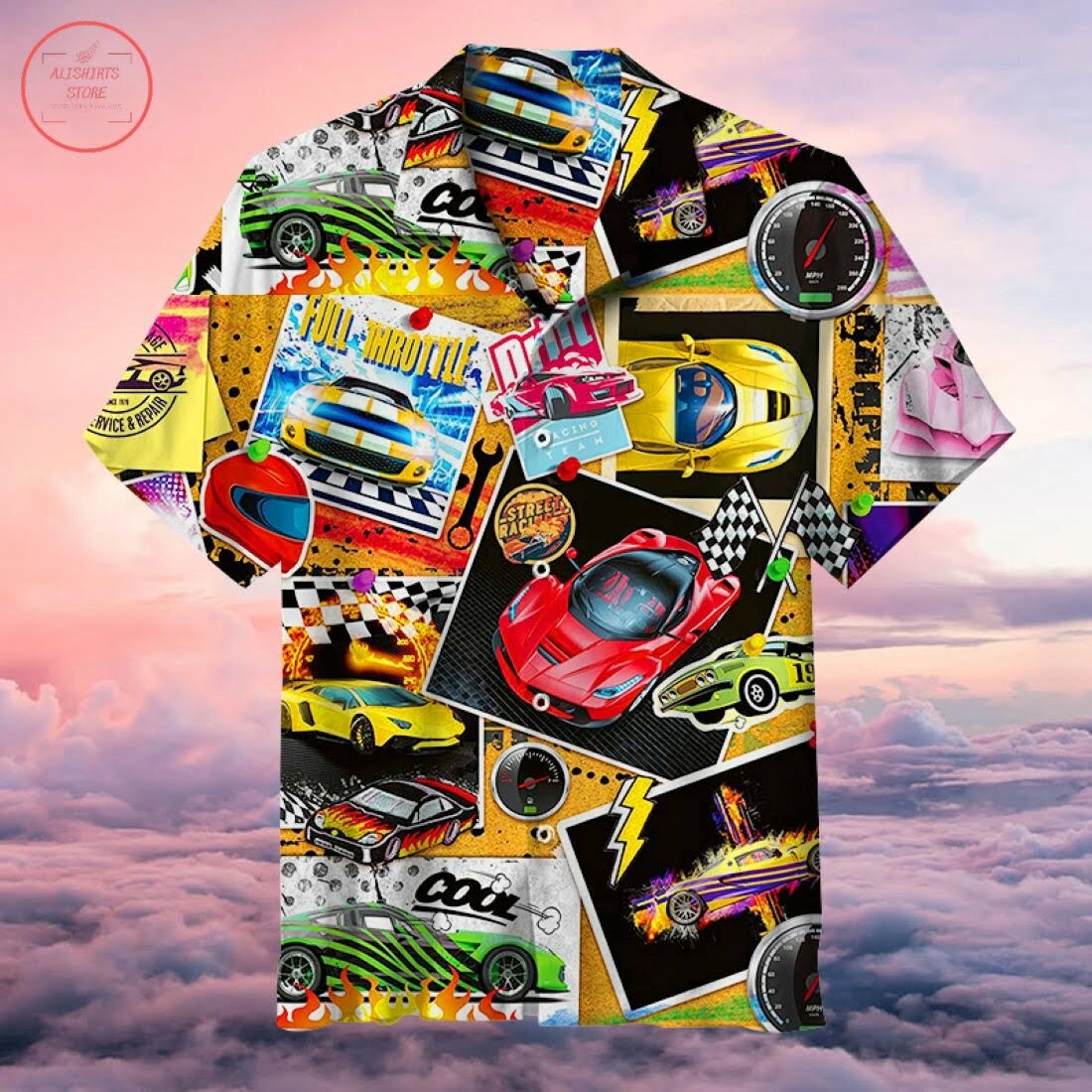 Vintage Racing Car Hawaiian Shirt