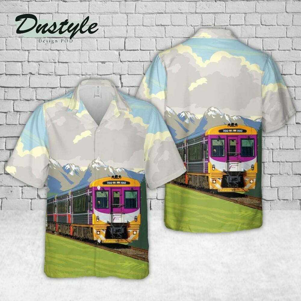 Vline Train Hawaiian Shirt Beach Summer Outfit