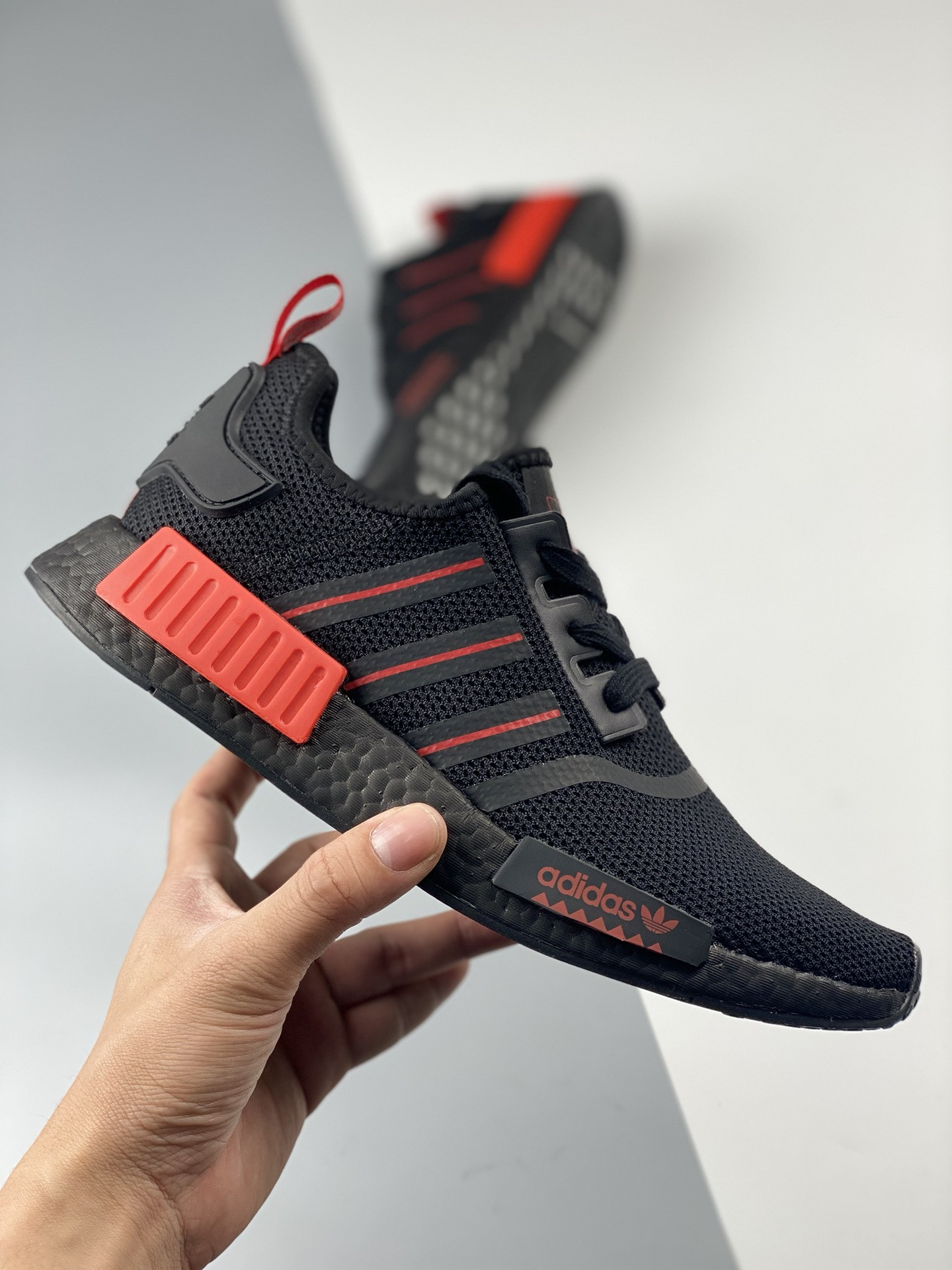 Adidas NMD R1 Core Black Red GV8422 For Sale