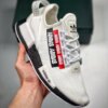 Adidas NMD R1 V2 Overbranded White Black Scarlet H02537 For Sale