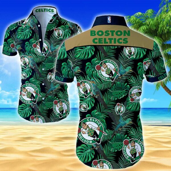 Boston Celtics Green Tropical Leaf Hawaiian Shirt OT