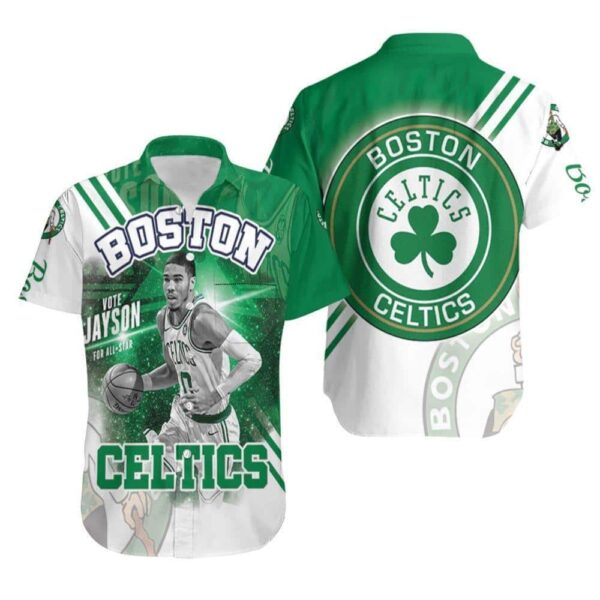 Boston Celtics Jayson Tatum Basketball Players Hawaiian Shirt JR