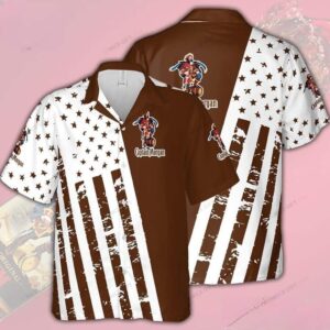 Captain Morgan Brown Star And Lines Hawaiian Shirt FQ