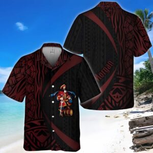 Captain Morgan Polynesian Samoan Pattern Hawaiian Shirt AN