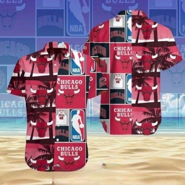 Chicago Bulls Palm Tree Basketball Hawaiian Shirt KF